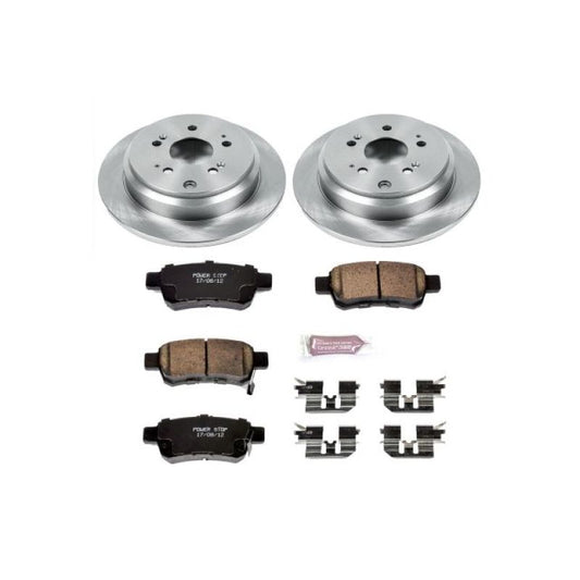 PowerStop OE rear brake kit for 2005-2010 Honda Odyssey, Autospecialty brake components shown in the image.