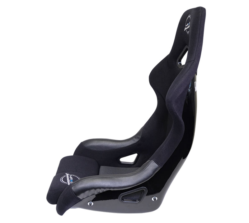 NRG FIA Competition Race Seat with competition fabric and FIA homologation, showcasing the racing seat's sleek design and sturdy construction.