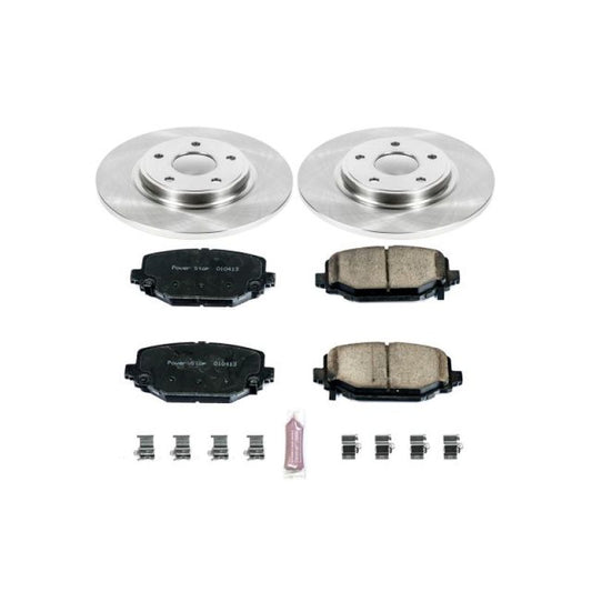PowerStop Power Stop rear Autospecialty brake kit for 2012-2016 Chrysler Town & Country, includes brake rotors and pads.