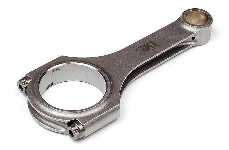 K1 Technologies Alfa Romeo 1750 & 2000 H-Beam Connecting Rod with ARP 2000 bolts, single engine part, detailed metal component.