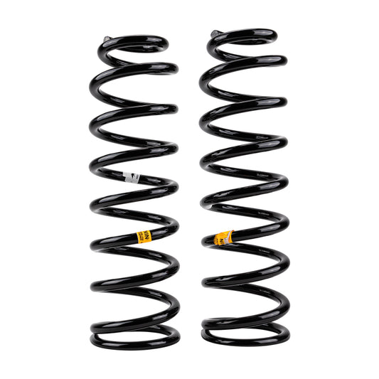 Old Man Emu ARB/OME coilover front coil spring for race use, 4-inch lift, showing the black coil spring on a vehicle suspension.