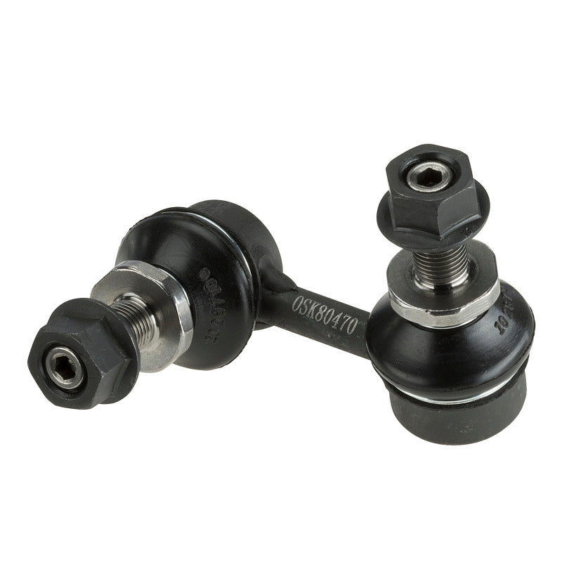 Moog front left sway bar endlink kit for Suzuki Equator 2009-2012, showing the metal sway bar link with rubber bushings.