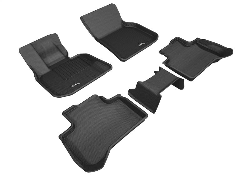 3D MAXpider rubber floor mats in black for BMW X3 G01 and X4 G02, full set showing textured surface and custom fit.