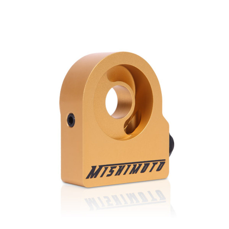 Mishimoto black thermostatic oil cooler kit for 2015 Ford Mustang EcoBoost with metal and hose components.