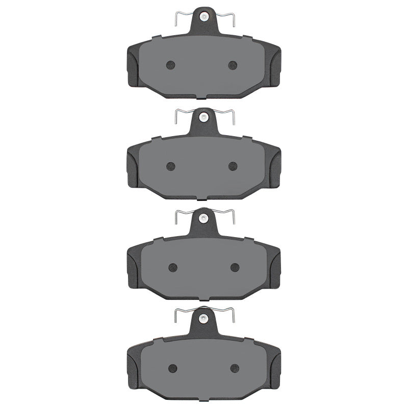 R1 Concepts Volvo 740 rear OE brake pads, R1 88-00 model, showing new brake pad set with metal backing and friction surface.