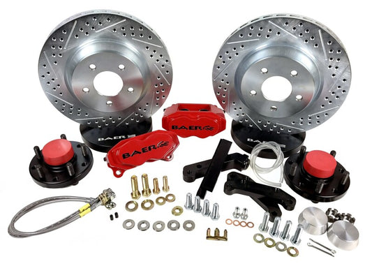 Baer Brakes 64-72 Buick Skylark front SS4 brake kit with silver studs, performance D&S brake components for classic cars.