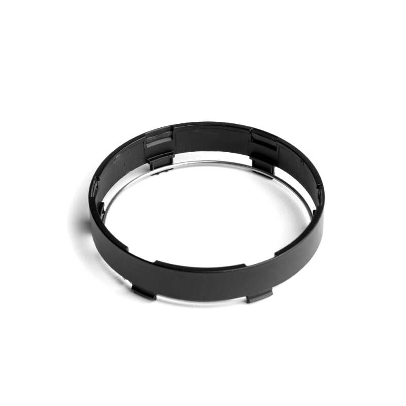 Black Method Wheels cap extension, 86mm snap-in wheel center cap for Method Wheels vehicles, shown installed on a wheel.
