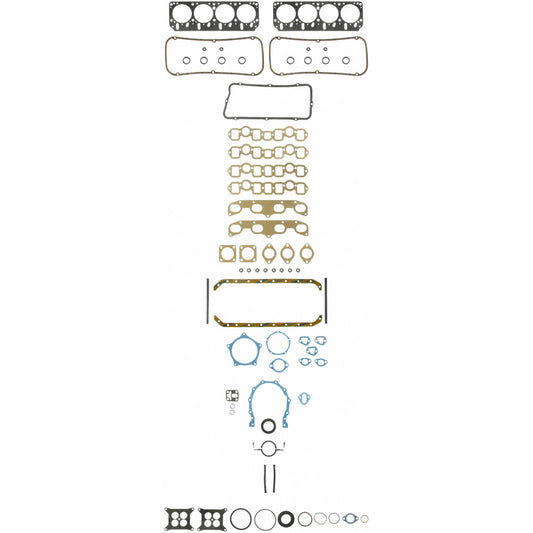 Fel-Pro FS 7908 PT-4 engine gasket set with multiple gaskets and seals for automotive engine repair and maintenance.