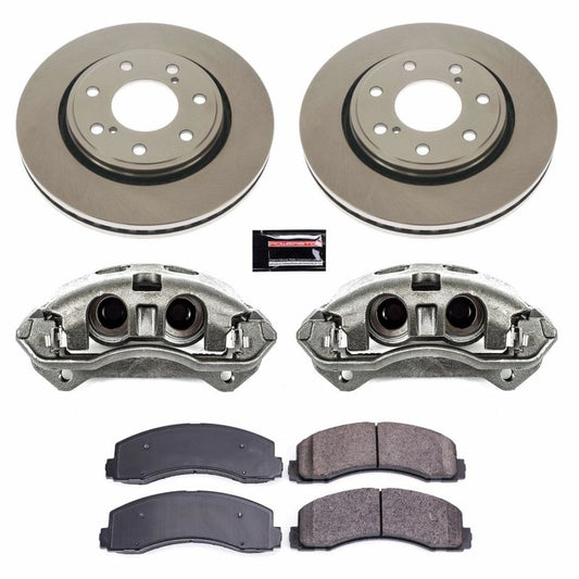 PowerStop OE brake calipers for 2012-2014 Ford F-150 front Autospecialty kit with calipers visible in the image.