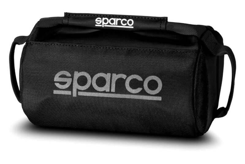 Sparco Dakar Mini Bag in black with compact design, suitable for travel and everyday use, featuring durable material and sporty style.