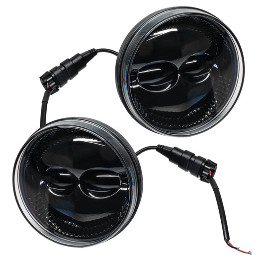 Pair of Oracle high-powered LED fog lights for GMC Sierra 1500/2500/3500 models, featuring 6000K bright white illumination.