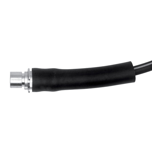 DFC Cadillac ATS rear brake hose from 2013-2019, part of the brake line kit, showing the flexible rubber brake line with fittings.