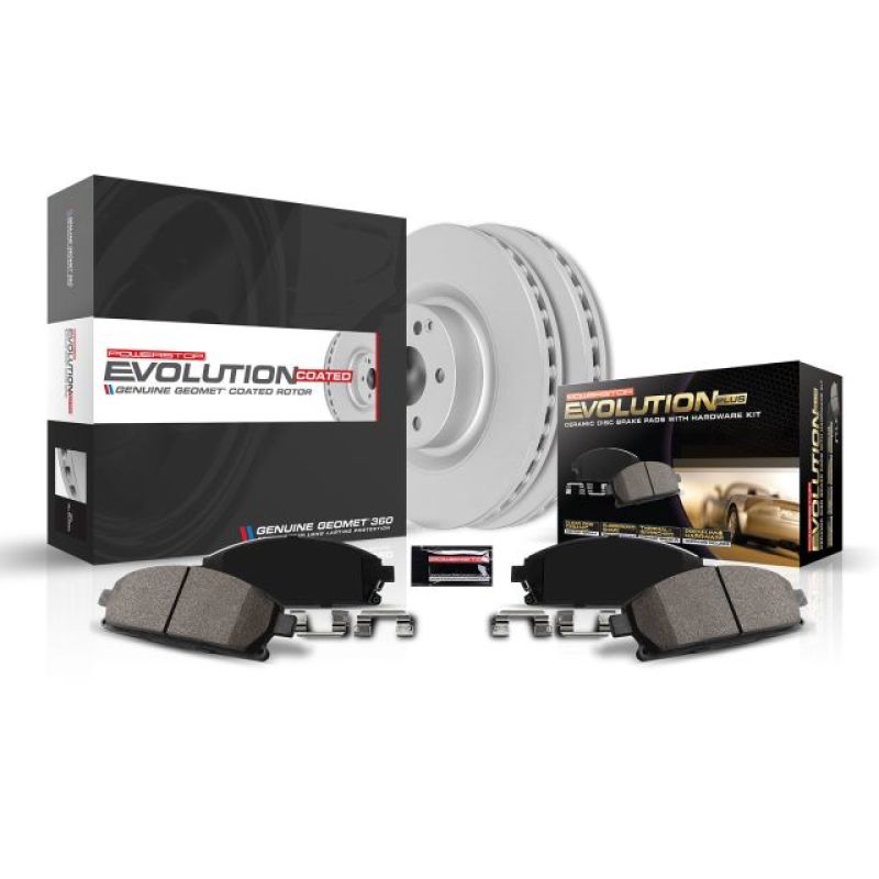 PowerStop Z17 Evolution brake kit for 2008-2012 Chrysler Town & Country rear performance brake components with coated rotors.