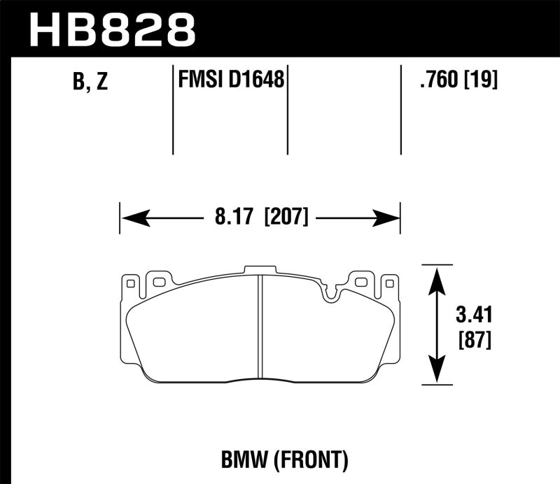 Hawk Performance DTC-60 Motorsports front brake pads for 2012–2020 BMW M2, M3, M4, M5, and M6