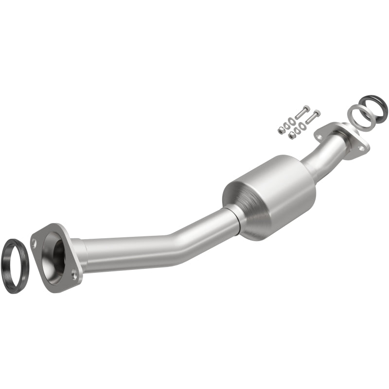 MagnaFlow direct fit catalytic converter for Nissan NV200 2.0L engine, showing the metal unit with inlet and outlet pipes.