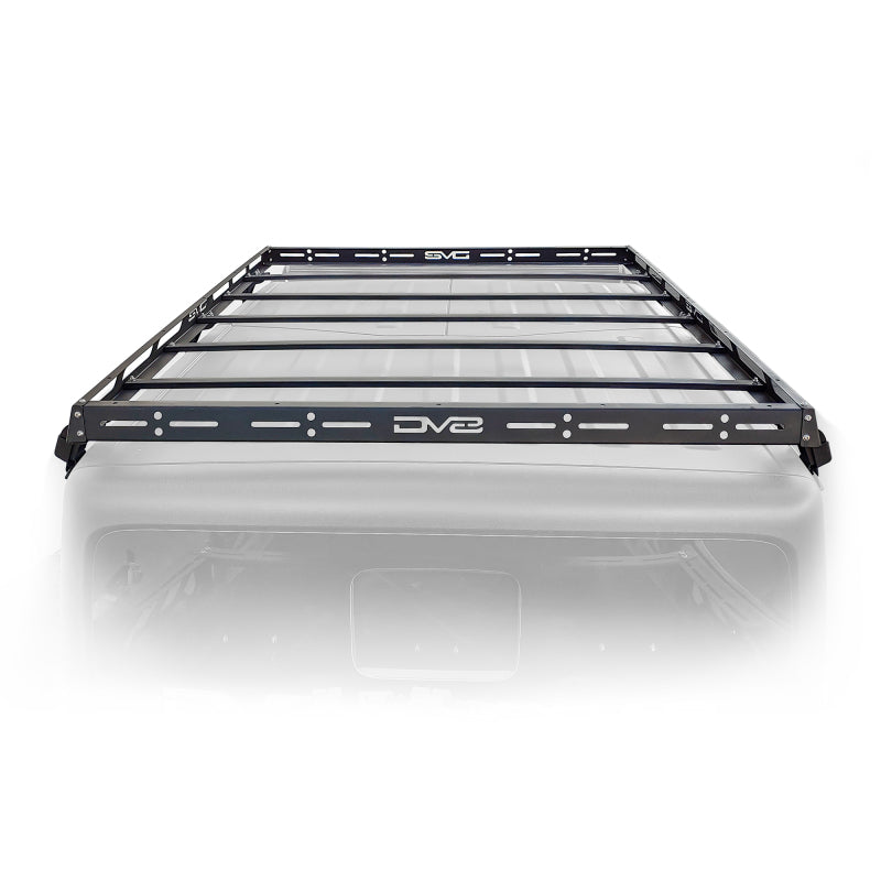 DV8 Offroad Jeep Wrangler JK, JL, Gladiator roof rack mounted on vehicle roof, durable offroad cargo storage solution
