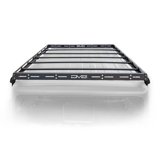 DV8 Offroad Jeep Wrangler JK, JL, Gladiator roof rack mounted on vehicle roof, durable offroad cargo storage solution