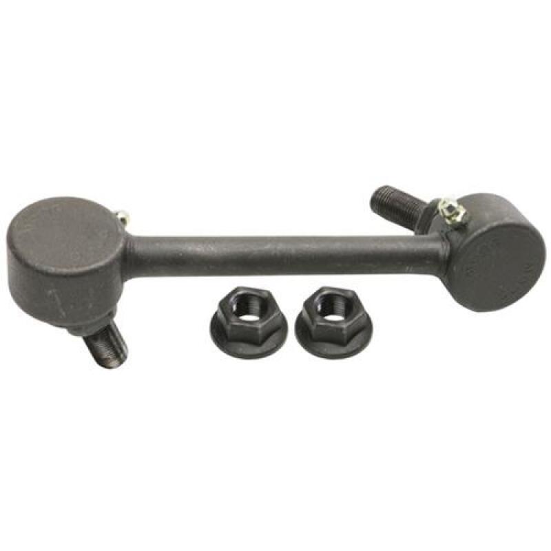 Moog 2017 Genesis G80 rear right sway bar endlink, automotive suspension part showing metal link with rubber bushings.