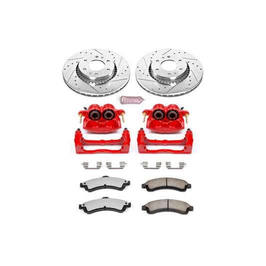 PowerStop Z36 brake kit with front calipers for 2004-2005 Buick Rainier, performance truck and tow brake system.