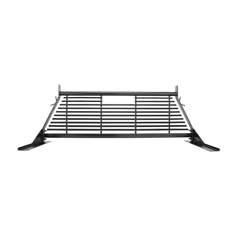 Westin black headache rack for Chevrolet, Ford, GMC, Toyota Silverado, Sierra 1500-3500 HD trucks, sturdy steel truck accessory.