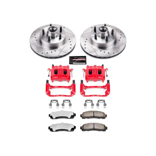 PowerStop Z36 brake kit for 2010-2011 Ford Ranger front performance truck and tow brake system with calipers and components