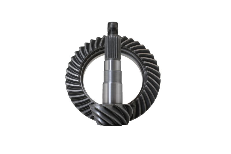 Revolution Gear & Axle Dana 30 front ring and pinion set with 3.73 gear ratio, showing the ring gear and pinion gears.