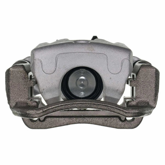 PowerStop rear right OE replacement brake caliper for Hyundai Elantra GT 2013-2017, showcasing the black caliper with mounting hardware.
