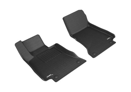 Black 3D MAXpider rubber floor mat for 2018-2020 Mercedes-Benz E-Class Coupe C238, first row, durable automotive interior protection