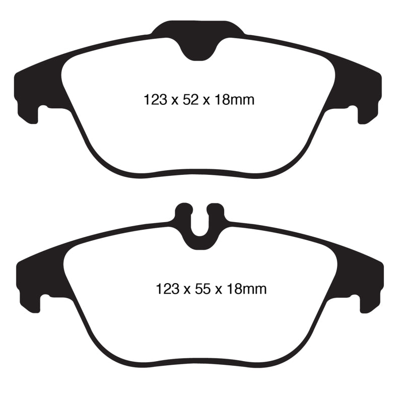 EBC Greenstuff rear brake pads for Mercedes-Benz C250 (W204) 1.8 Turbo, high-performance automotive brake component