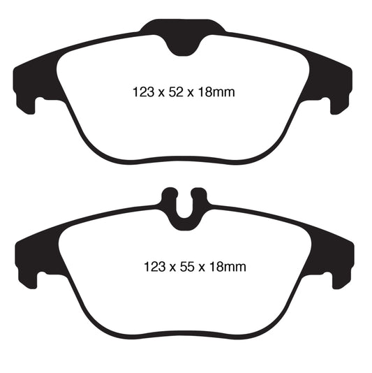 EBC Greenstuff rear brake pads for Mercedes-Benz C250 (W204) 1.8 Turbo, high-performance automotive brake component
