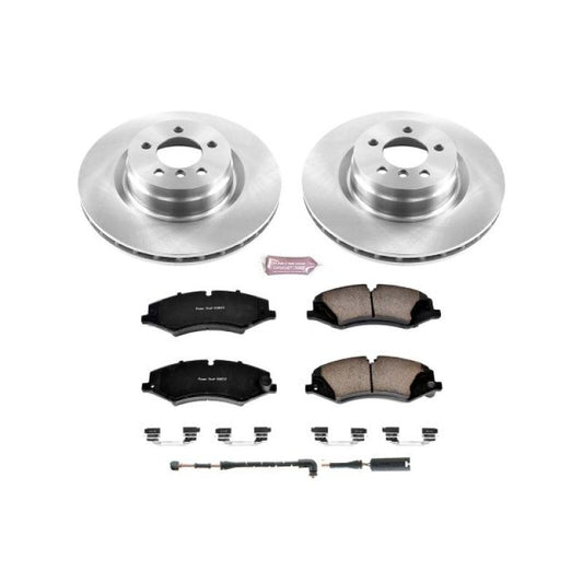 PowerStop OE front brake kit for 2010-2012 Land Rover Range Rover, includes brake rotors and pads, automotive repair parts
