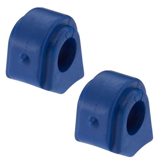 Moog Isuzu Ascender rear to frame sway bar bushing showing black rubber bushing on metal bracket.