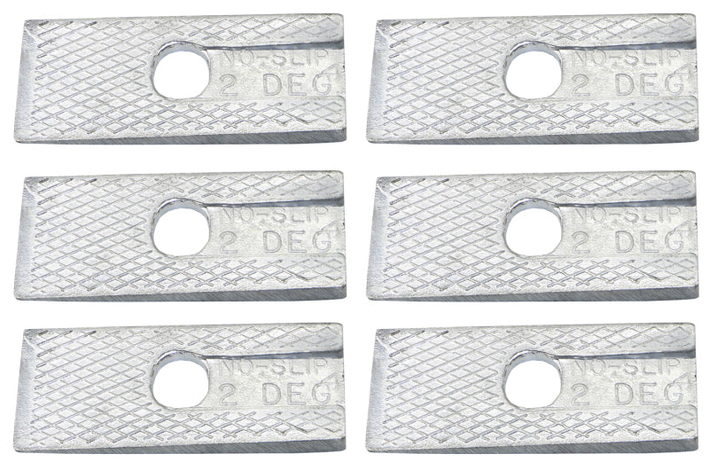 Moog Dodge W300 Series caster wedge for suspension alignment, showing the metal wedge part used in vehicle wheel alignment.