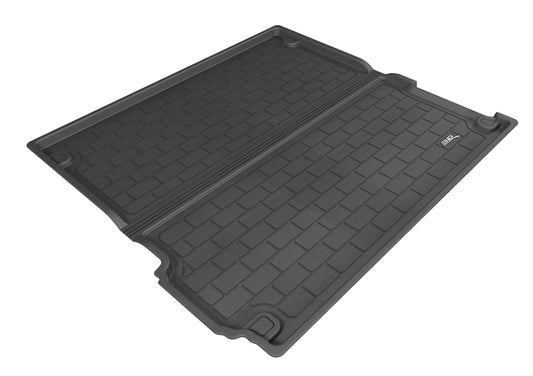 Black rubber cargo liner for BMW X5 (2014-2018) by 3D MAXpider, designed to protect the vehicle's trunk area.