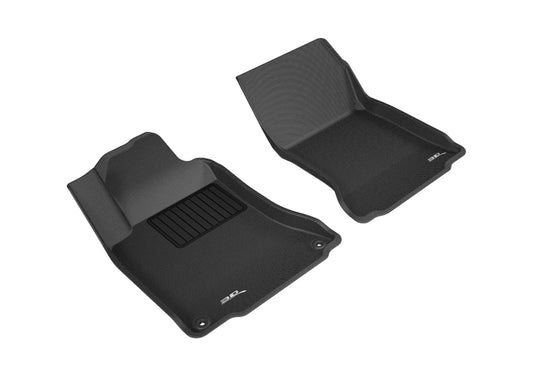 Black rubber floor mat for first row Mercedes-Benz CLA and GLA-Class X177/X156 by 3D MAXpider, designed for 2015-2019 models.