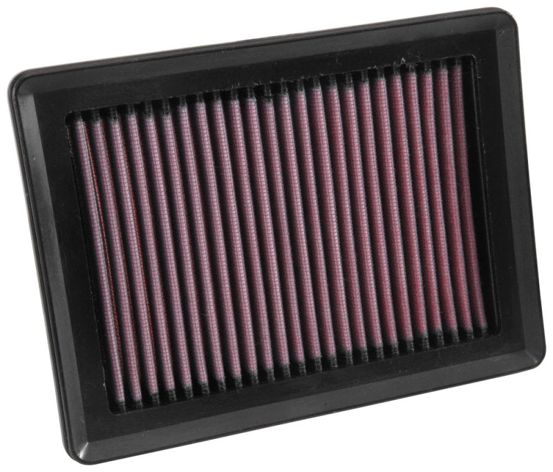 K&N Engineering 16-18 Chevrolet Spark 1.4L drop-in engine air filter showing the filter element and frame design.