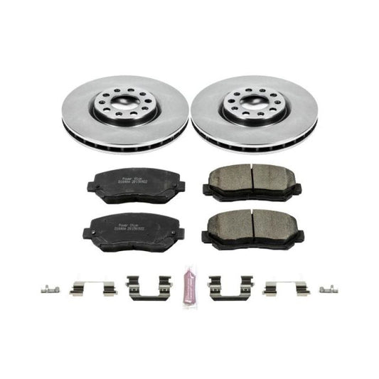 PowerStop OE front brake kit for 2015-2017 Chrysler 200, includes brake rotors and pads, designed for reliable stopping power.
