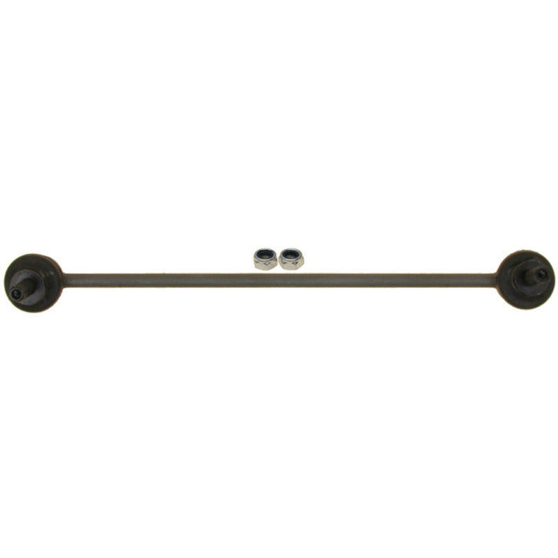 Moog front left sway bar endlink for Honda Fit 2007-2008, showing the metal linkage with rubber bushings.
