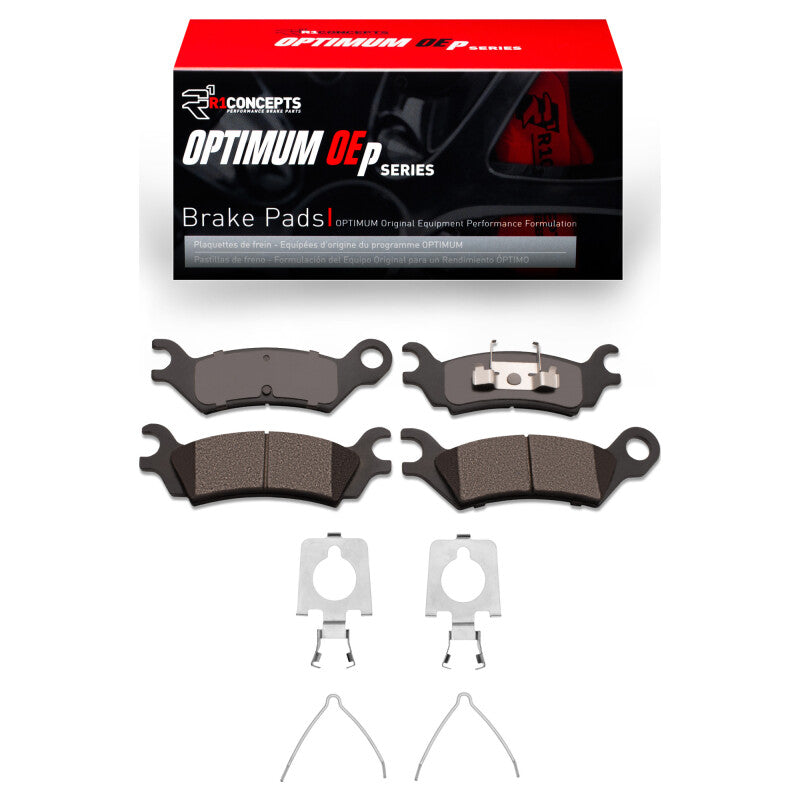 R1 86-87 Mazda 626 Rear Optimum OE Brake Pads & Hardware Kit