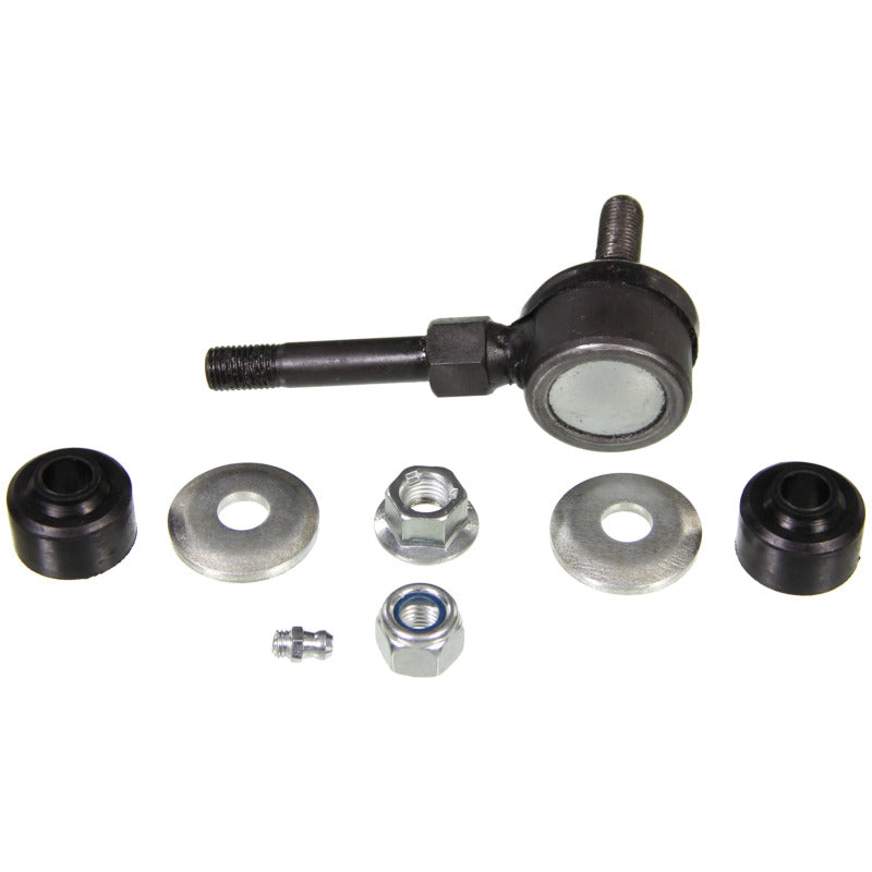 Moog Nissan NX 91-93 front sway bar endlink kit showing metal bushings and linkage components for suspension stability.