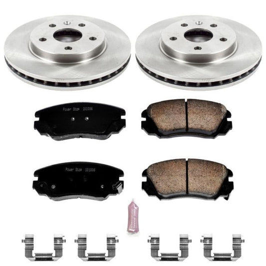 PowerStop OE brake kit for 2011-2016 Buick LaCrosse, front autospecialty brake components with rotors and pads installed.