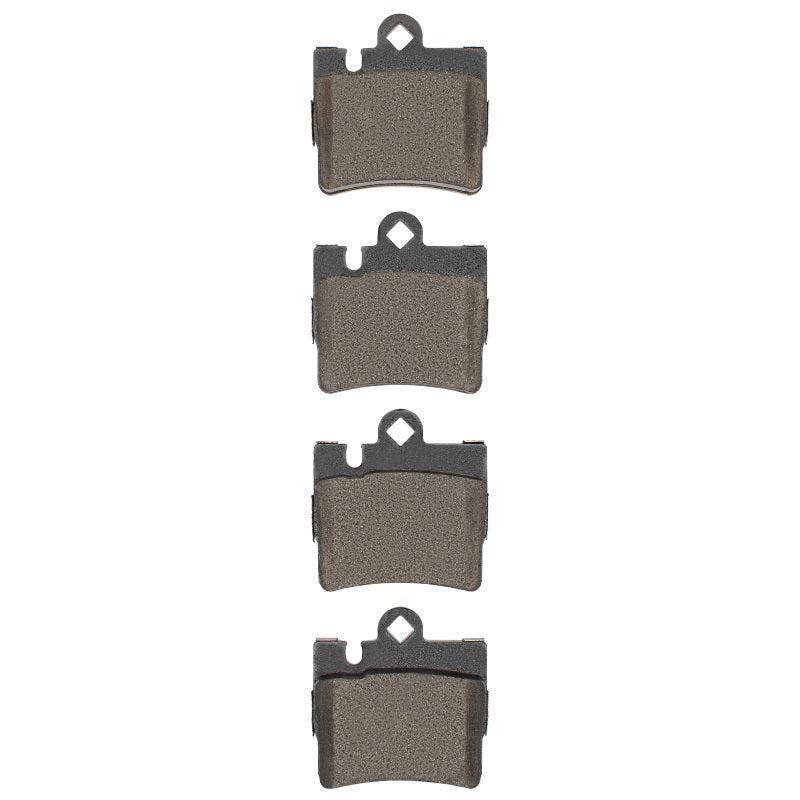 Mercedes-Benz CL55 AMG rear brake pads by R1 Concepts, OE quality Optimum OE brake pads installed on the vehicle.
