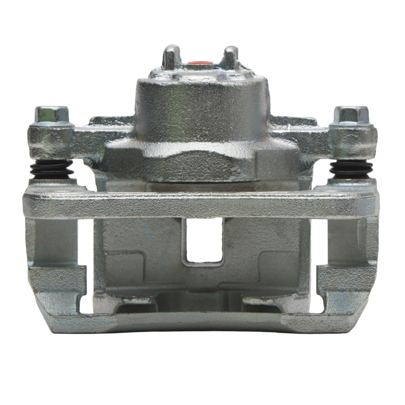 Silver zinc coated DFC OE front brake caliper for Kia Rio 03-05, premium DFC 03-05 Kia Rio front caliper in natural view