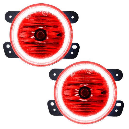 Oracle Dodge Magnum fog lights in red, pre-assembled for 2005-2007 models, featuring durable construction and bright illumination.