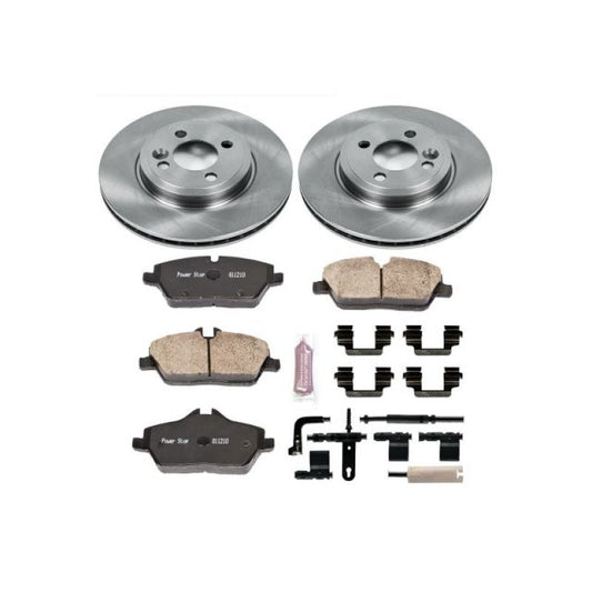 PowerStop OE brake kit for 2007-2010 Mini Cooper front autospecialty brake system with brake pads and components.