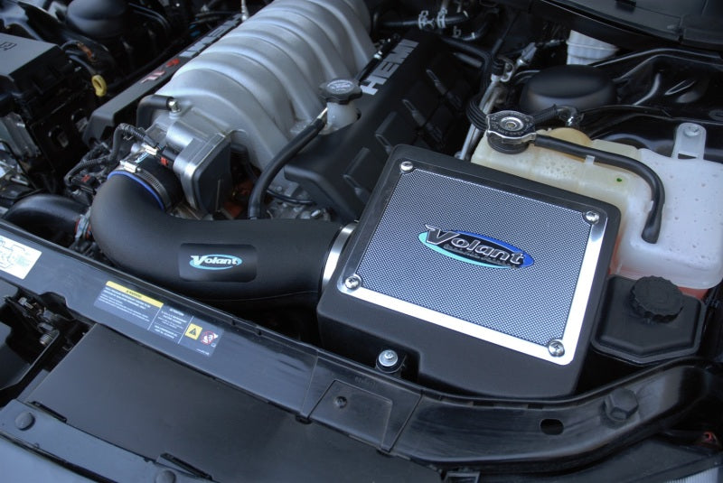 Volant cold air intake system for Dodge Magnum, Charger, 300 SRT8 6.1 V8, showing the closed box air intake components.