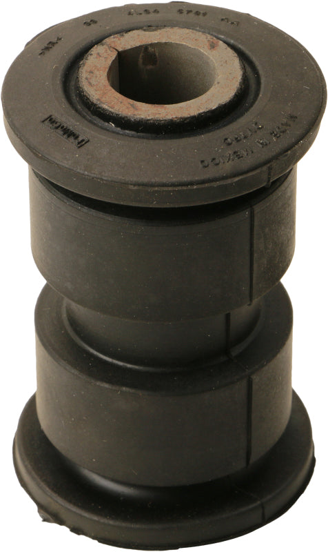 Moog rear forward leaf spring bushing for Ford F-150 2004-2014, showing close-up of the rubber bushing component.