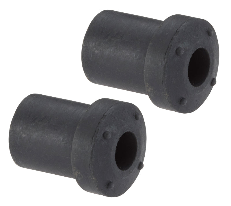Moog Jeep CJ5 front upper rearward leaf spring bushing, durable rubber suspension component for off-road vehicle stability.