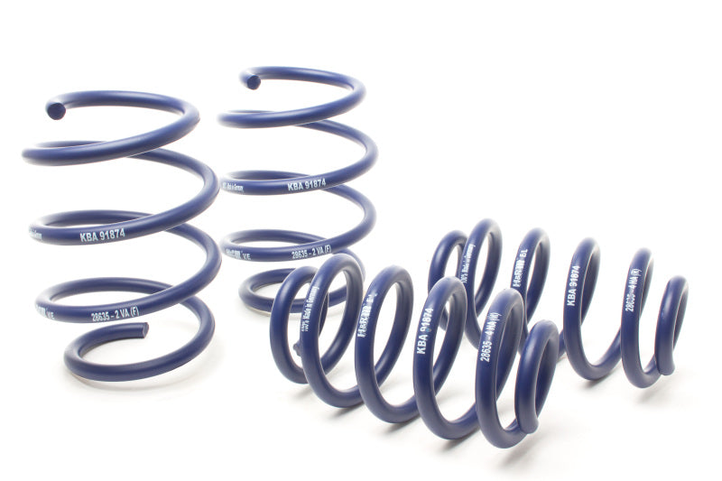 H&R 24-26 BMW X2 M35i xDrive sport lowering springs installed on the vehicle for improved stance and handling.