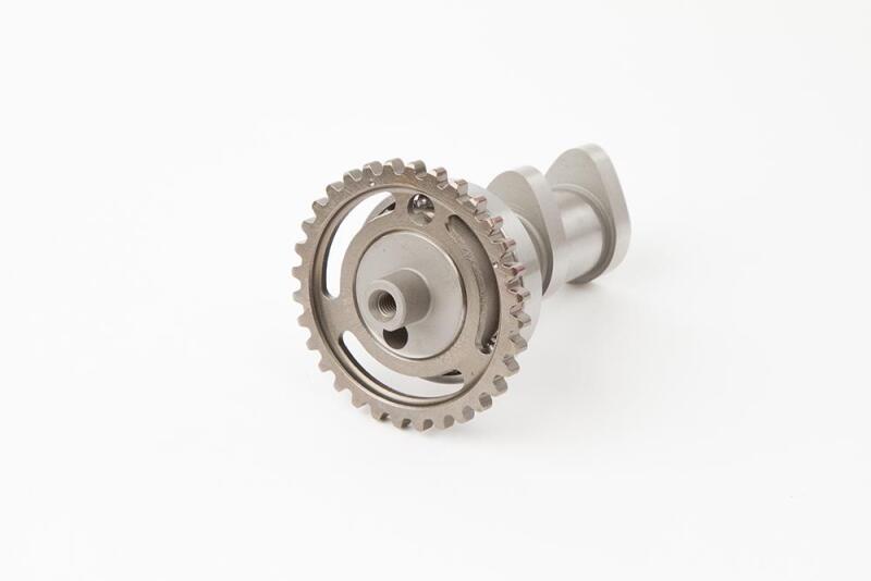 Hot Cams Stage 2 exhaust camshaft for 2007-2009 RM-Z 250 motorcycle, showing the precision-machined cam gear and shaft.